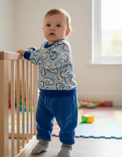 Buzo C. Redondo  Friza Estampada Y Pantalon Bebe - imagen 13