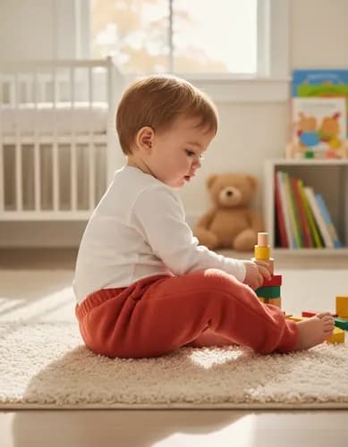 Pantalón De Tela Micro Polar Con Puño Bebes - imagen 11