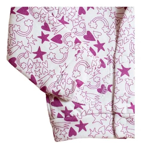 Campera/capucha De Algodón Friza Estampada Beba Botones - imagen 14