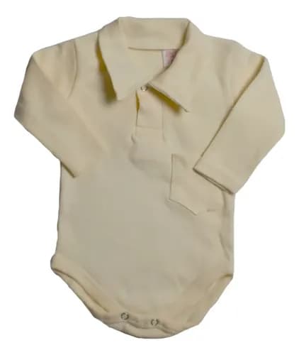 Bodys Manga Larga  De Algodón Con Cuello Chomba Bebes - imagen 4