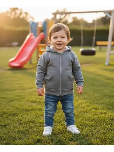 Campera De Algodon Frizado Con Capucha Para  Bebe - imagen 26