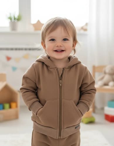 Campera De Algodon Frizado Con Capucha Para  Bebe - imagen 20