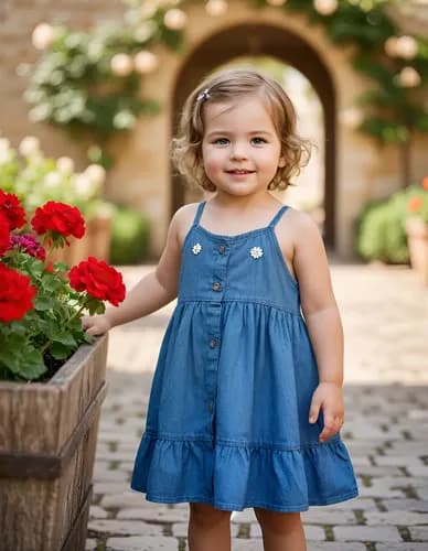 Vestido Solero Jeans Para Beba