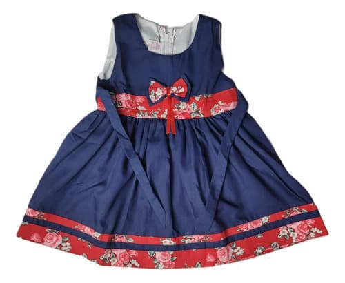 Vestido Beba Vestir Verano Lazo Y Moño - imagen 6
