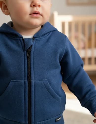 Campera De Algodon Frizado Con Capucha Para  Bebe - imagen 31
