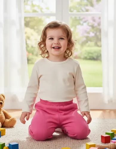 Pantalon Babucha De Algodon Frizado Con Puño Bebes - imagen 40