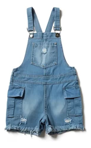 Jardinero Corto Cargo De Jeans Niñas - imagen 2