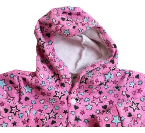 Campera/capucha De Algodón Friza Estampada Beba Botones - imagen 4