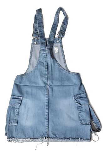 Enterito Jumper Pollera De Jeans, Niñas - imagen 2
