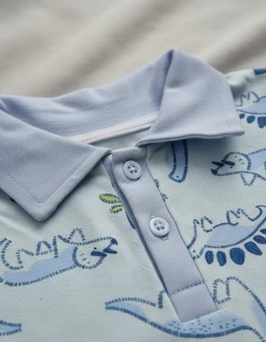 Conjunto De Chomba Manga Corta Y Short Algodon Bebes - imagen 9