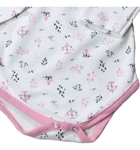 Bodys Con Volado 100% Algodon Estampado M, Larga Beba - imagen 3