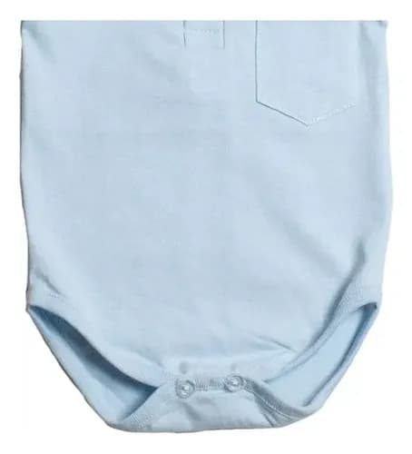 Bodys Manga Corta De Algodón Con Cuello Chomba Lisos Bebes - imagen 6