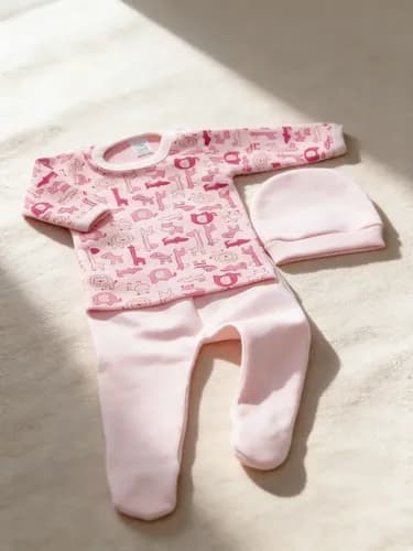 Ajuar R. Nacido Camiseta, Ranita  Gorro Algodon Estampado - imagen 20