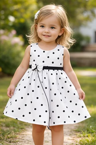 Vestido Corto Zaphira Beba Sin Manga Lazo Primavera - imagen 2