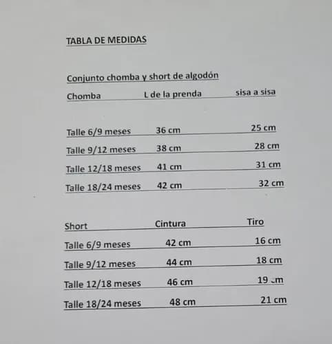 Conjunto De Chomba Manga Corta Y Short Algodon Bebes - imagen 12