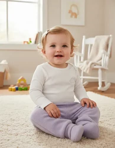Pantalón De Tela Micro Polar Con Puño Bebes - imagen 7