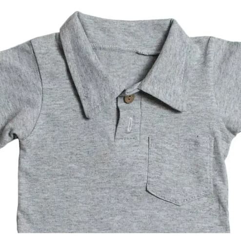 Bodys Manga Corta De Algodón Con Cuello Chomba Lisos Bebes - imagen 17