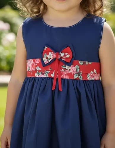 Vestido Beba Vestir Verano Lazo Y Moño - imagen 4