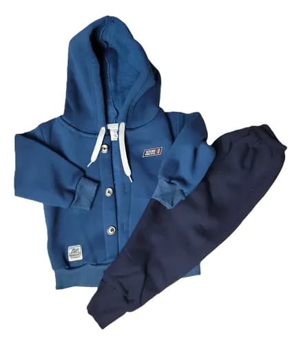Conjunto Campera Con Capucha Y Pantalon Frisa Bebe - imagen 12