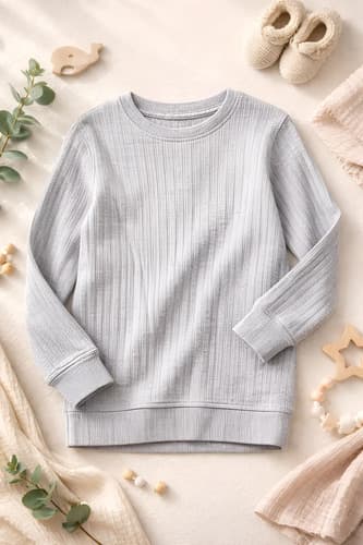Remera Manga Larga Cuello Redondo Medio Tiempo Para Bebes - imagen 4