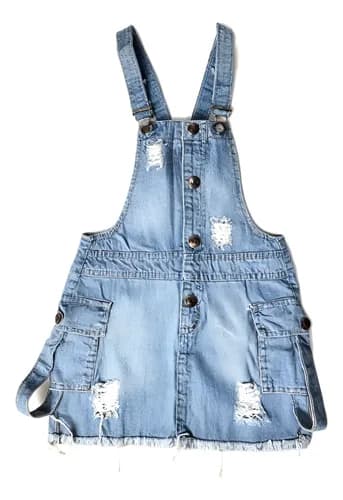 Enterito Jumper Pollera De Jeans, Niñas
