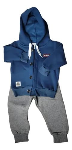 Conjunto Campera Con Capucha Y Pantalon Frisa Bebe - imagen 5
