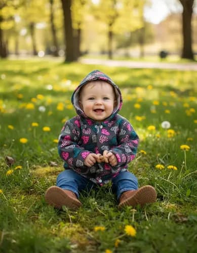 Campera/capucha De Algodón Friza Estampada Beba Botones - imagen 15