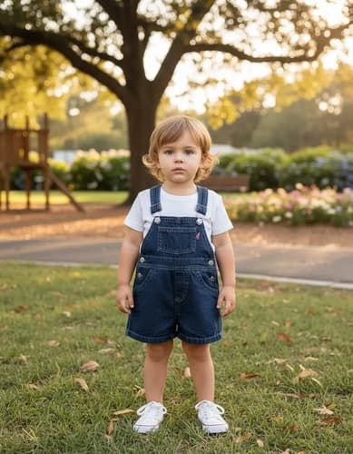 Jardinero Corto De Jeans Bebes