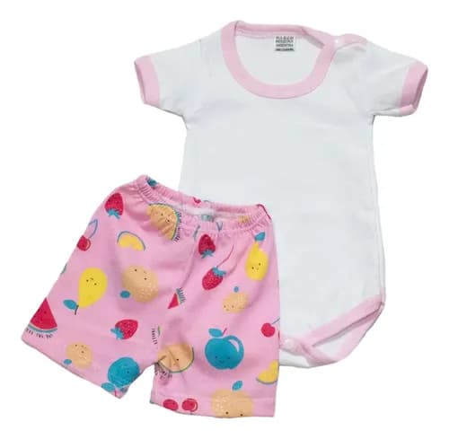 Set 2 Piezas Body Y Short De Algodón Bebes Primeras Medidas - imagen 7