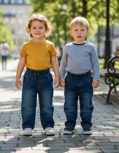 Jeans Mom Ancho Bebe Unisex