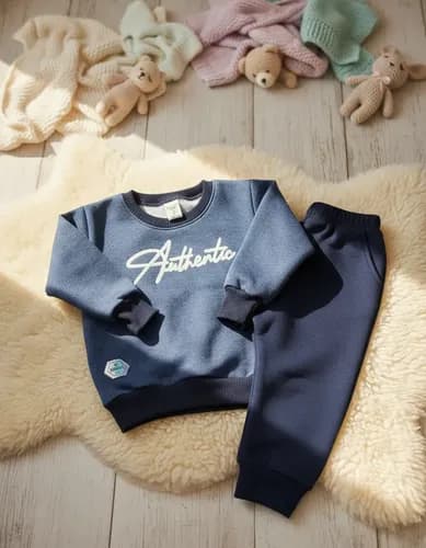 Conjunto Frizado De Buzo C. Redondo Y Pantalón  Bebe - imagen 8
