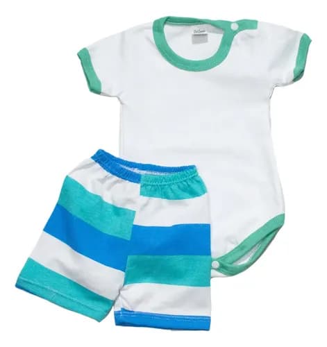 Set 2 Piezas Body Y Short De Algodón Bebes Primeras Medidas - imagen 10