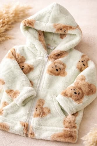 Campera Con Capucha Polar Soft/ Piel Abrigo  Bebes - imagen 11