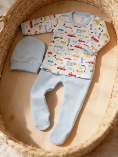 Ajuar R. Nacido Camiseta, Ranita  Gorro Algodon Estampado - imagen 9