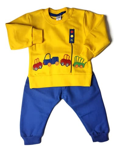 Buzo C. Redondo  Friza Estampada Y Pantalon Bebe - imagen 3