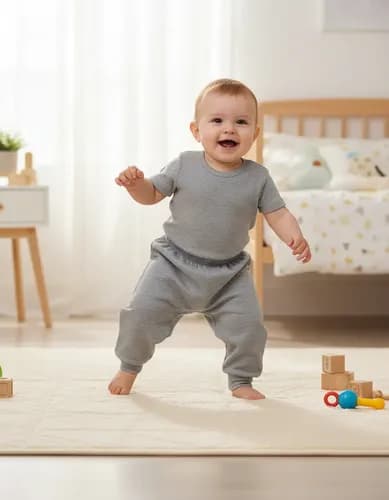 Pantalon Babucha De Algodon Frizado Con Puño Bebes - imagen 45
