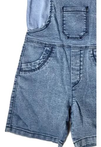 Jardinero Jeans Elastizado Y Remera Algodon Bebes - imagen 7