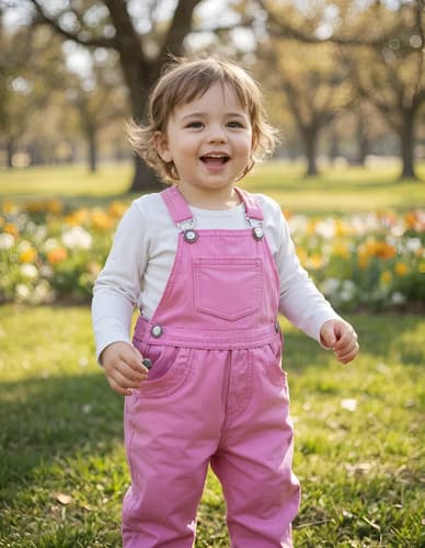Jardinero Gabardina Color Para Bebes - imagen 7