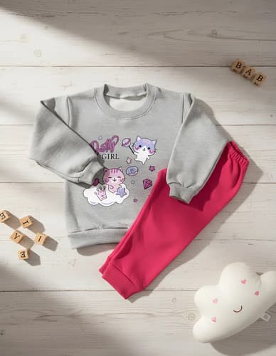 Conjunto Friza De Buzo C. Redondo Y Pantalón  Beba Gat - imagen 8