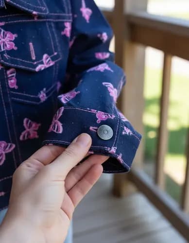 Campera De Gabardina  Estampada Beba - imagen 6