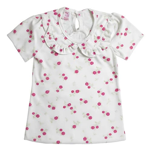 Remera Manga C. De Algodón Estampado Cuello Redondo Volados - imagen 5