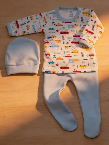 Ajuar R. Nacido Camiseta, Ranita  Gorro Algodon Estampado - imagen 7