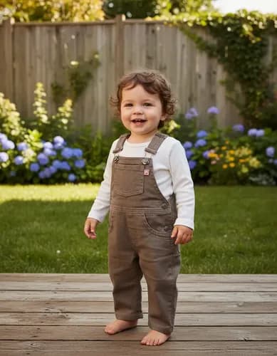 Jardinero Gabardina Color Para Bebes - imagen 13