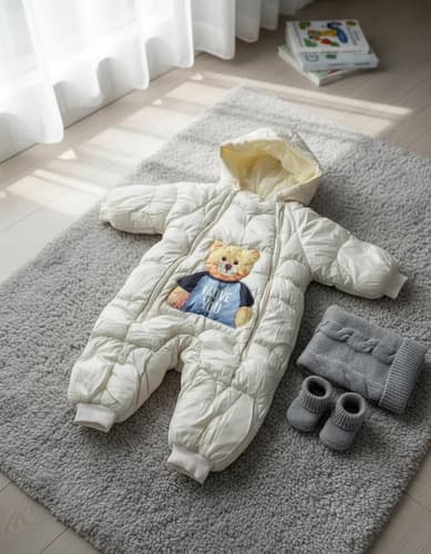 Enterito Astronauta Bebe Térmico Con Capucha - imagen 14