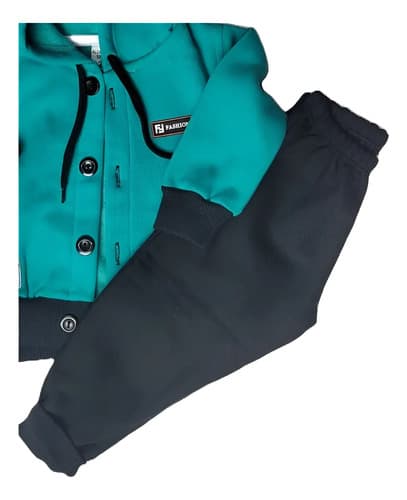 Conjunto Campera Con Capucha Y Pantalon Frisa Bebe - imagen 4