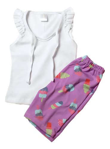 Musculosa De Algodon  Con Biker De Modal Estampado  Bebas - imagen 4