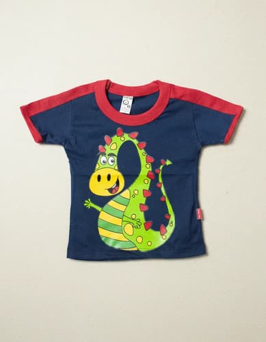 Remera M Corta De Algodón Estampa Dino Bebes - imagen 6