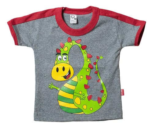 Remera M Corta De Algodón Estampa Dino Bebes - imagen 11