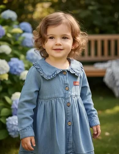 Vestido Jeans Manga Larga Beba - imagen 2