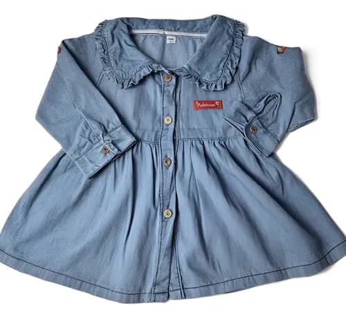 Vestido Jeans Manga Larga Beba - imagen 3